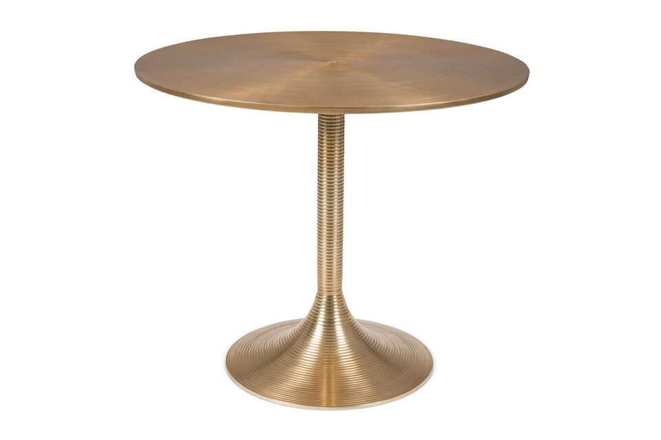 Table de repas ronde en aluminium doré 4 places Hypnotising Bold Monkey