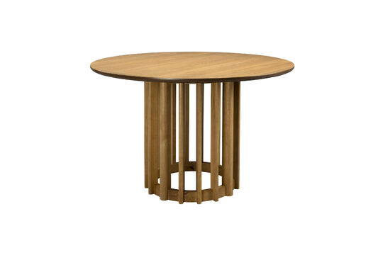 Table de repas ronde en bois beige Barlet Détouré