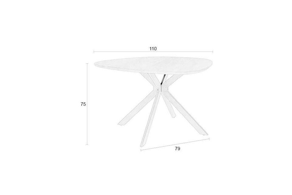 Avec ses dimensions généreuses de 110 cm de diamètre