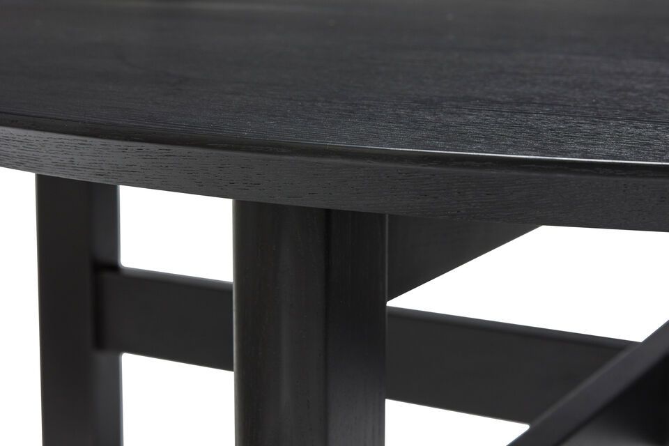 Table de repas ronde en bois de frêne noir Fjord - 4