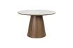 Miniature Table de repas ronde en bois marron Almira 1