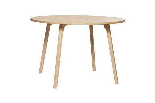 Table de repas ronde en placage de chêne clair Ground