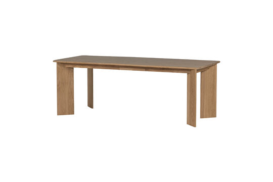 Table de salle à manger arrondie 220x100 cm chêne transparent Tablo Détouré
