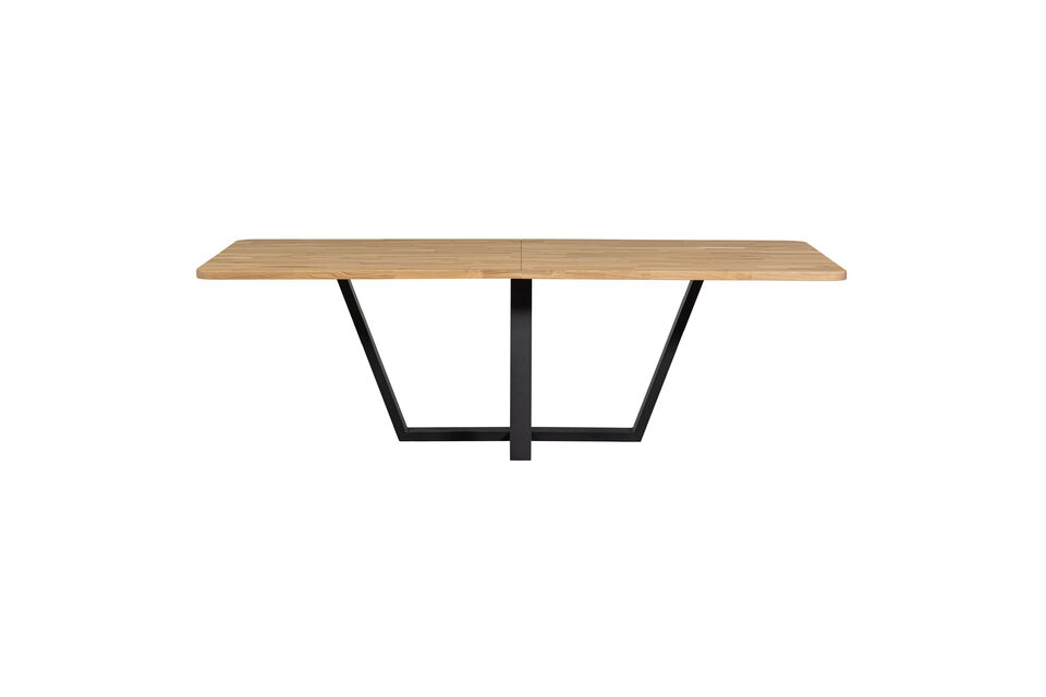 Plateau de table XL en chene FSC Avec pied moderne Drenthe Fait partie de la serie WOOOD Tablo H 77