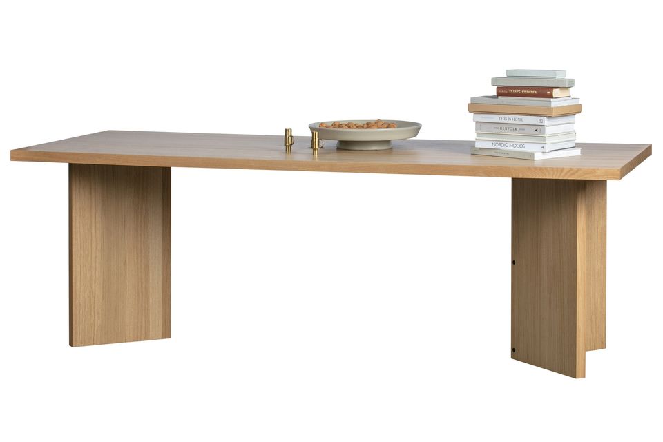 La table en bois beige Angle