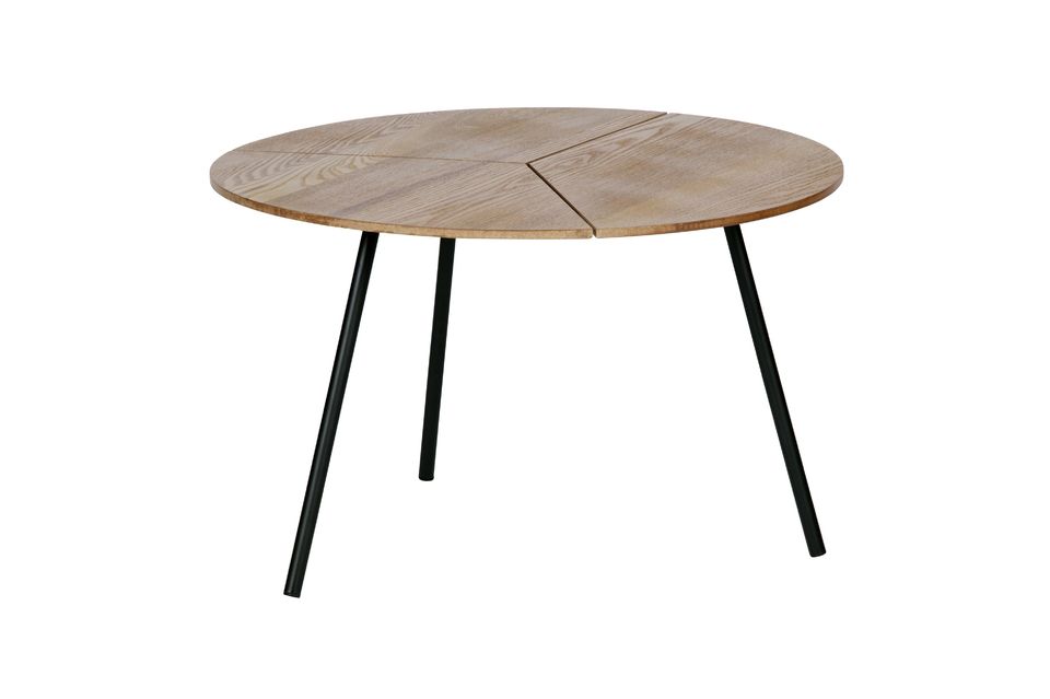 Table en bois et métal marron Rodi Woood