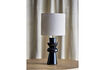 Miniature Table lamp D25xH53 cm in black stoneware Lio 5