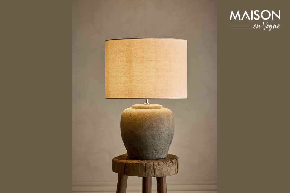 Table lamp D44xH62 cm in grey stoneware Isabelle - 4