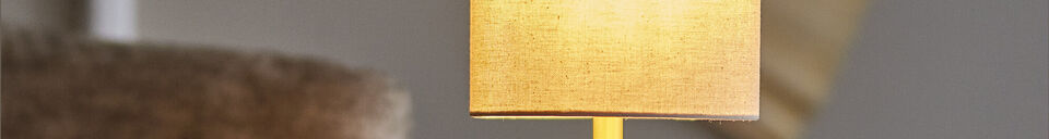 Material Details Table lamp H53 cm in travertine and linen Nature Marci