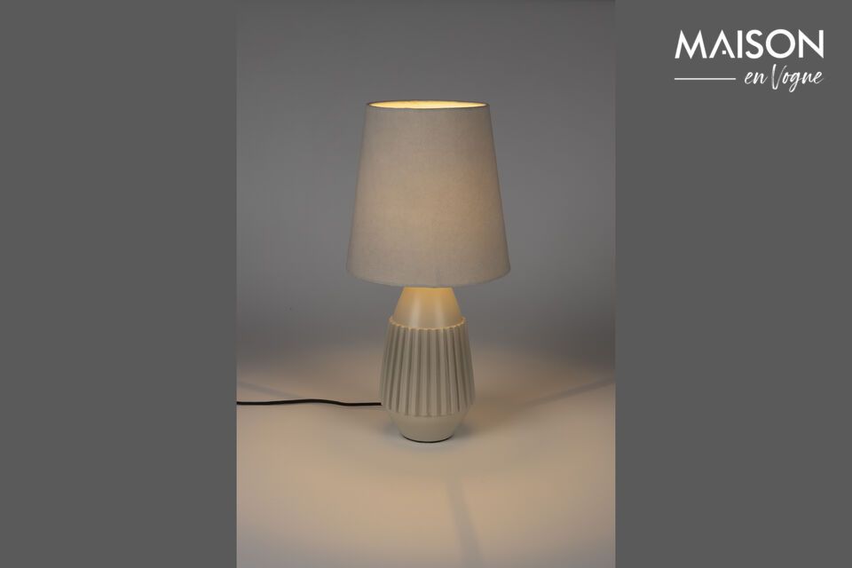 Table lamp in beige aluminium Aysa White Label