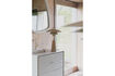 Miniature Table lamp in beige travertine Cole 6