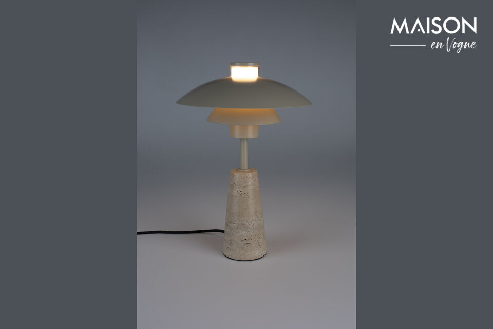 Table lamp in beige travertine Cole - 17