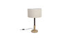 Miniature Table lamp in beige travertine Jackon Clipped