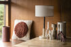 Miniature Table lamp in beige travertine Jackon 1