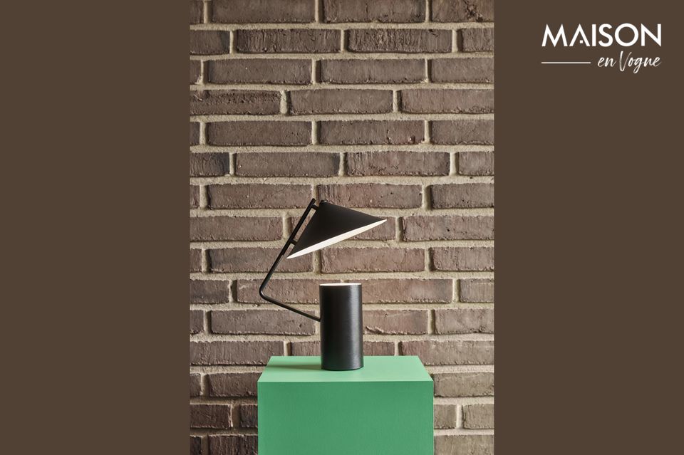 The Sen lamp should suit your needs!

This black iron lamp