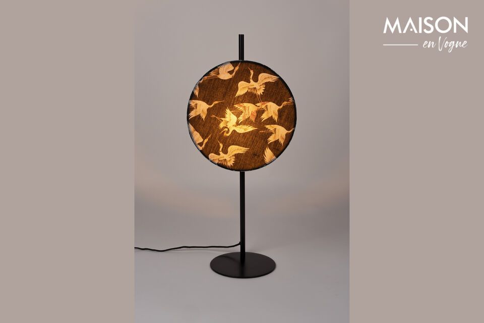 Light the way with our durable black metal lamp.