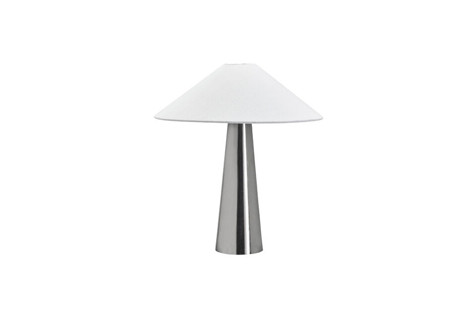 Table lamp in iron brushed silver and off-white HDSoffi House Doctor