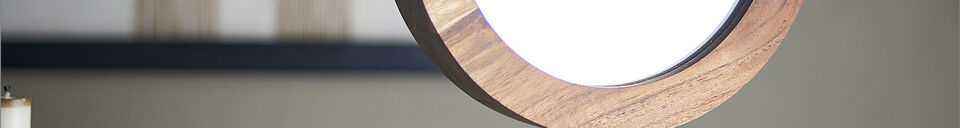 Material Details Table Mirror 20x40 cm in Brown Acacia Malukka