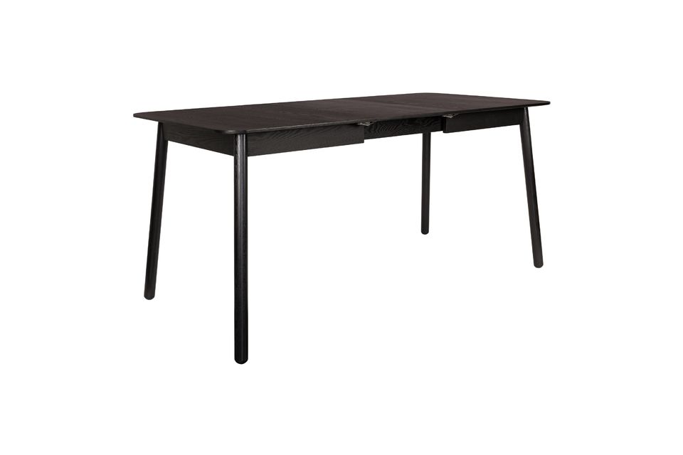 Table noire à rallonge 120-162cm Glimps - 12