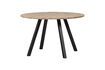 Miniature Table Ø120 en chêne massif beige avec pieds carré Tablo 1