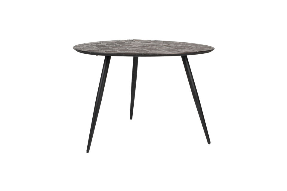 Table ronde de repas en teck brun Webster White Label