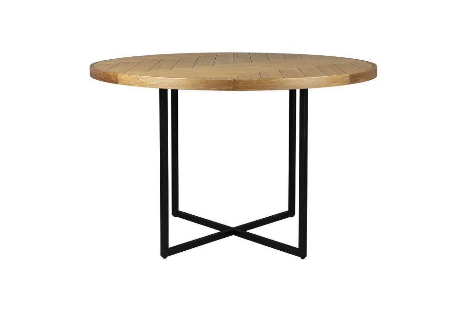 Table ronde en bois de chêne Class Dutch Bone