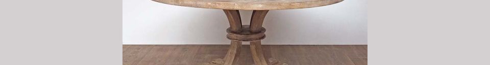 Mise en avant matière Table ronde en bois Valbelle