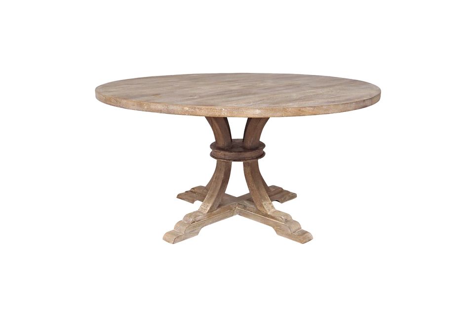 La table Vabelle de Chehoma vous propose d\'opter pour le rétro avec sa table ronde au style