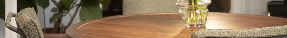 Mise en avant matière Table Storm 128 en noyer