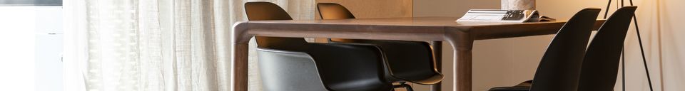 Mise en avant matière Table Storm 180x90  noyer