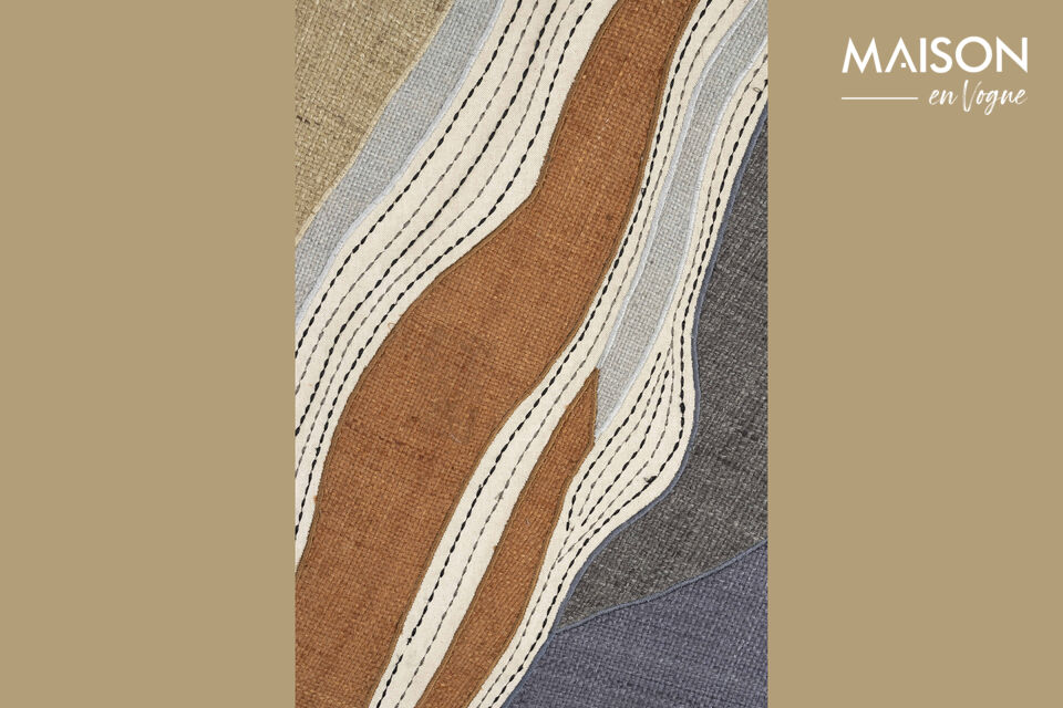 Laissez-vous séduire par le motif complexe évoquant un fleuve sinueux de la décoration murale «
