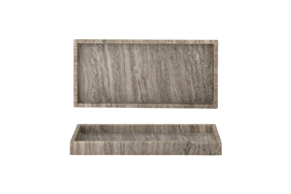 Tablett aus braunem Marmor Majsa Bloomingville