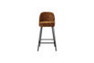 Miniature Tabouret de bar 65 cm chenille 3D brun moyen Vogue 2
