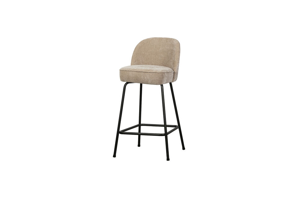 Tabouret de bar 65 cm Chenille 3D Sable Vogue Woood