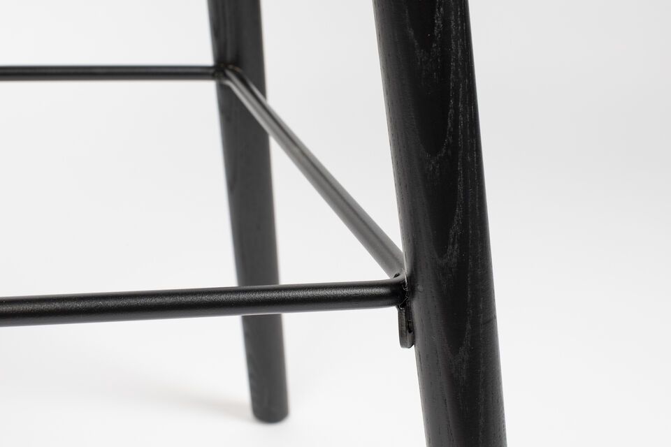 Tabouret de bar 76 cm en plastique noir Albert Kuip - 11