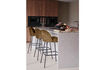 Miniature Tabouret de bar 80 cm velours jaune miel VOGUE 2