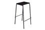 Miniature Tabouret de bar en bois de frêne noir Stilt Détouré