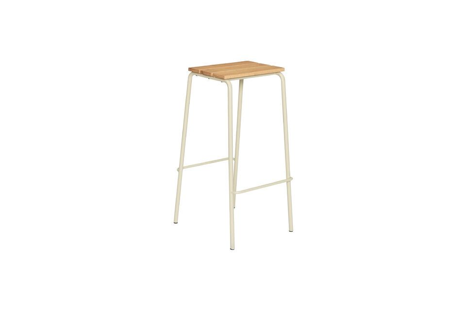 Le tabouret de bar Stilt en métal sable marie style contemporain et confort d\'assise