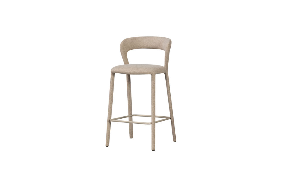 Tabouret de bar en tissu sable Noble Woood