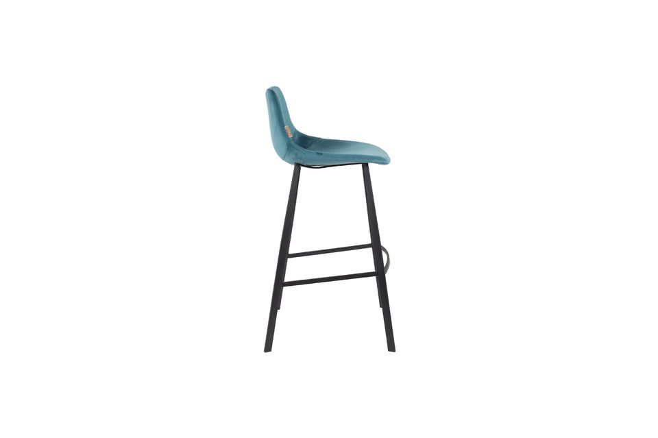 Tabouret de bar Franky coloris bleu pétrole - 9