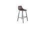 Miniature Tabouret de bar Franky en velours gris Détouré