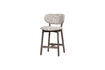 Miniature Tabouret de bar H94 cm chêne et tissu marron UDAR 1