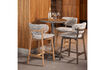 Miniature Tabouret de bar naturel chêne et tissu UDAR 3