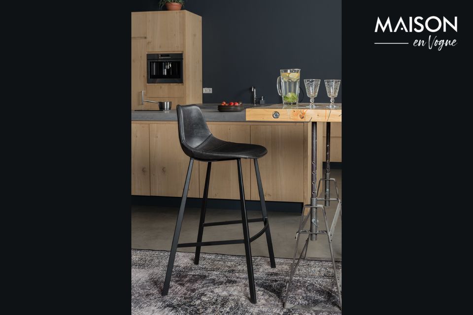 Tabouret de bar noir Franky Dutch Bone