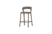 Miniature Tabouret de bar tissu taupe NOBLE 1