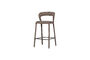 Miniature Tabouret de bar tissu taupe NOBLE Détouré