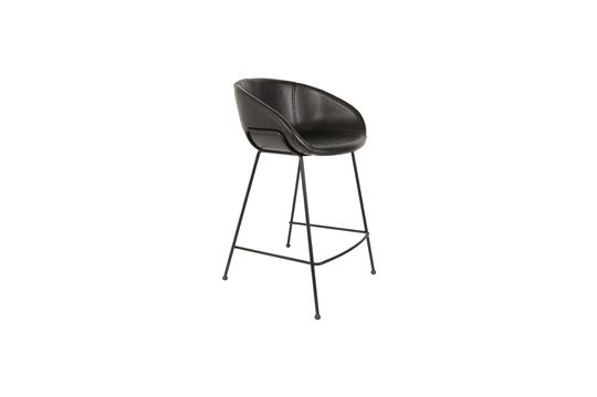 Voir la fiche produit tabouret de comptoir 65 cm en similicuir noir Feston Tabouret de comptoir 65 cm en similicuir noir Feston