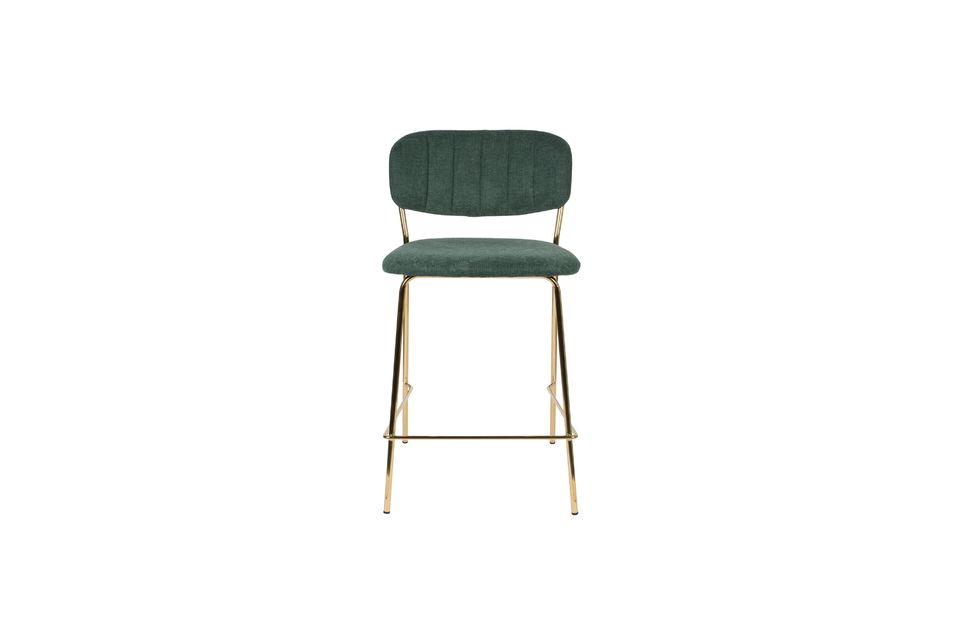 Tabouret De Comptoir Jolien or et vert foncé - 9