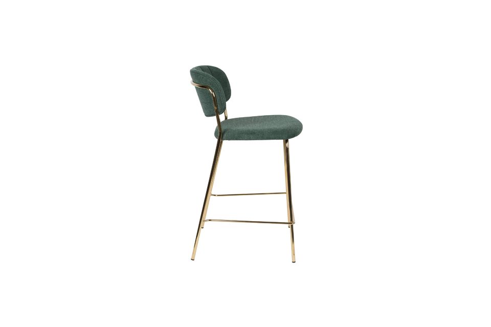 Tabouret De Comptoir Jolien or et vert foncé - 11