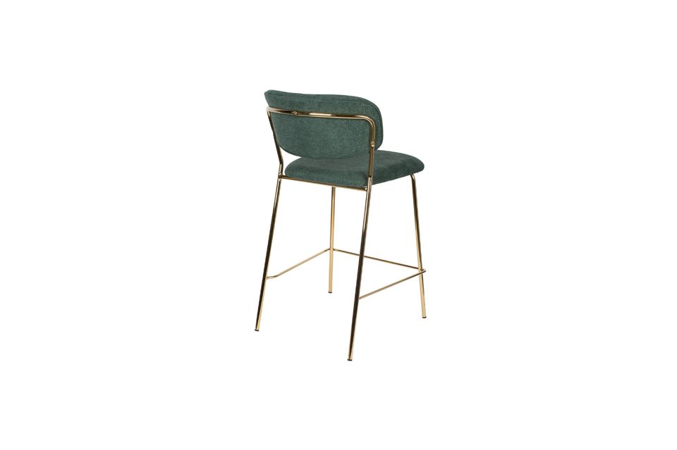 Tabouret De Comptoir Jolien or et vert foncé - 12